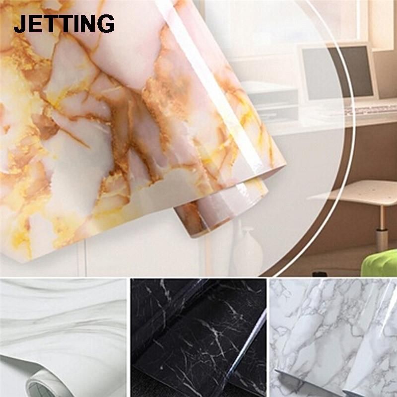 50cm Glossy Marble Diy Vinyl Decorative Kitchen Cabinet - Marble Wall Sticker - HD Wallpaper 
