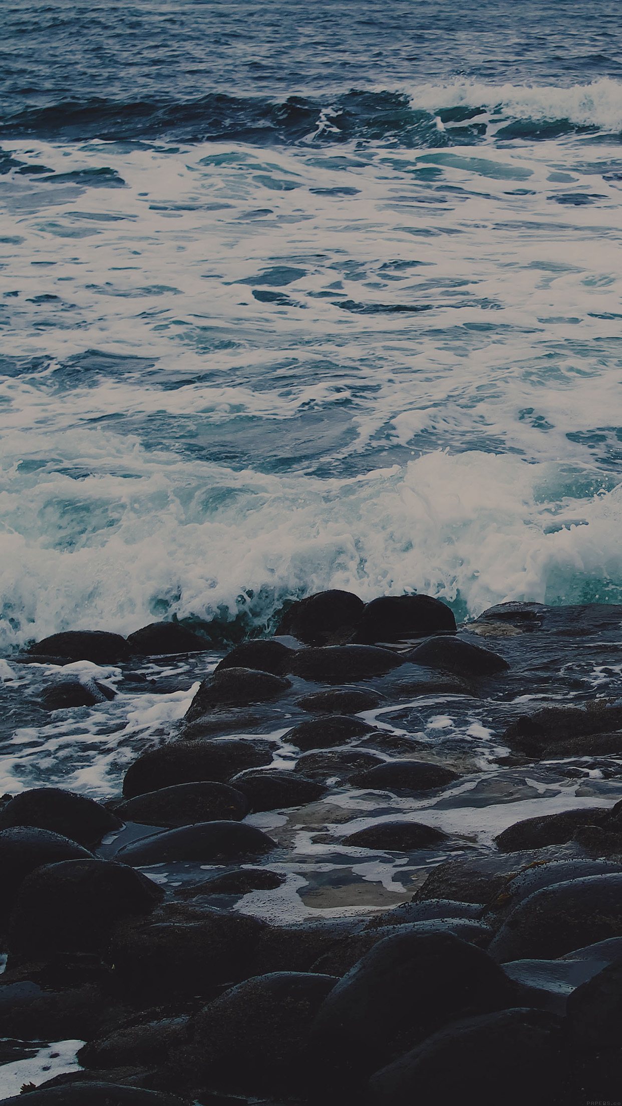 Wet Sea Beach Wave Dark Olivia Henry Nature Android - Nice Iphone - HD Wallpaper 