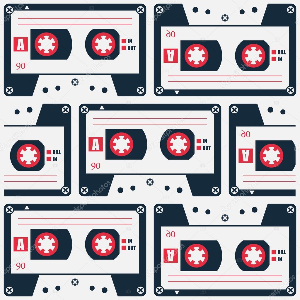 Cassette Pattern - HD Wallpaper 
