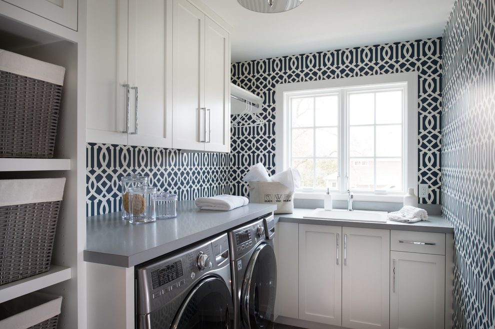 Minneapolis Patterned Wallpaper With Removable Wallpaper - Kitchen - HD Wallpaper 