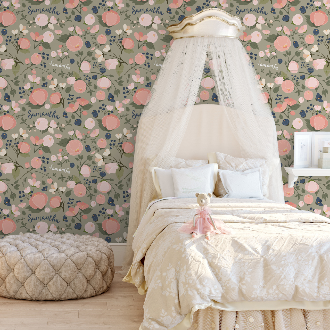 Wall Mural Flowers White Roses - HD Wallpaper 