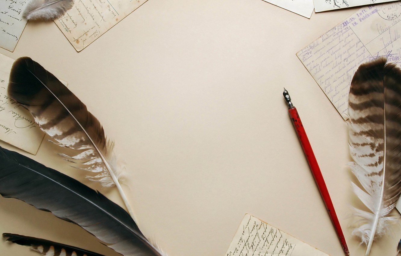 Photo Wallpaper Paper, Pens, Pen Old Pen - Old Pens And Paper - HD Wallpaper 