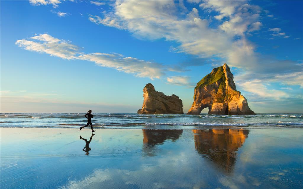 Archway Islands On Wharariki Beach - Windows 10 Running Background - HD Wallpaper 