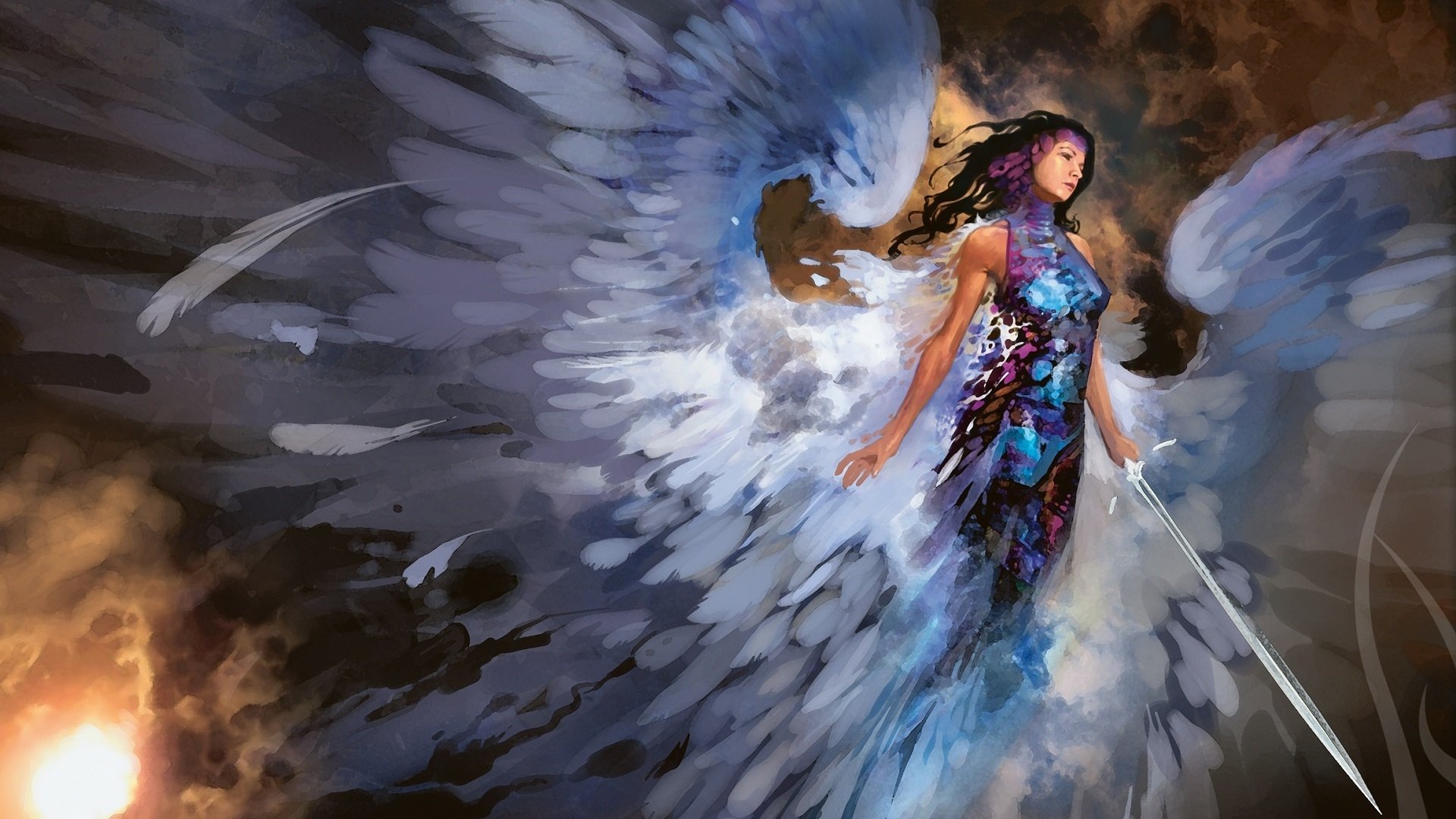 Magic The Gathering Angel Art - HD Wallpaper 