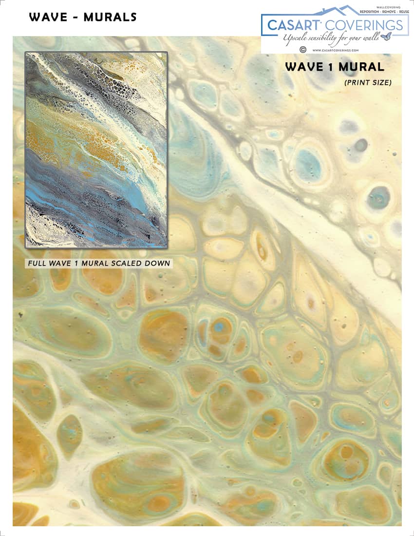 Casart Coverings Wave 1 Mural Removable Wallpaper Sample - HD Wallpaper 