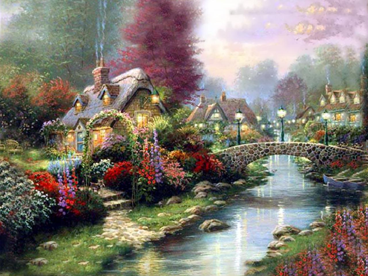 Thomas Kinkade Wallpaper 1280×960 High Definition Wallpaper - Thomas Kinkade Desktop - HD Wallpaper 