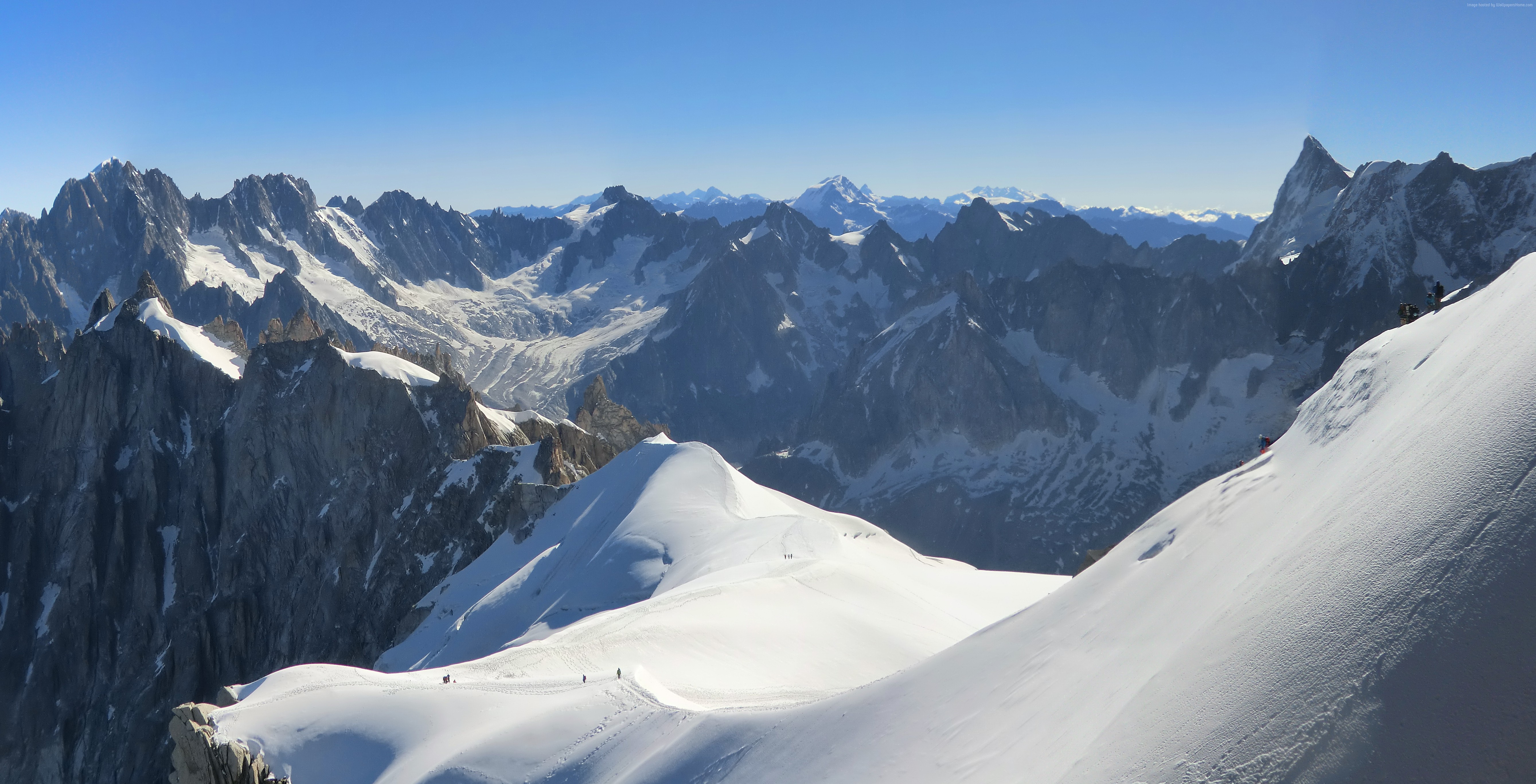 High Resolution Windows 10 Snowy Mountain Wallpaper - Aiguille Du Midi - HD Wallpaper 