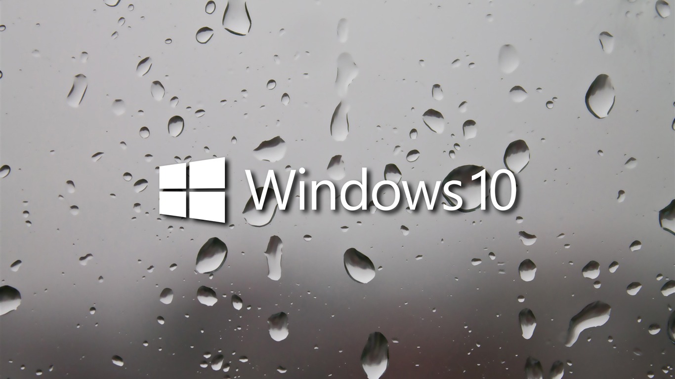 Windows 10 Hd Theme Desktop Wallpaper - Rain On Window Background -  1366x768 Wallpaper 