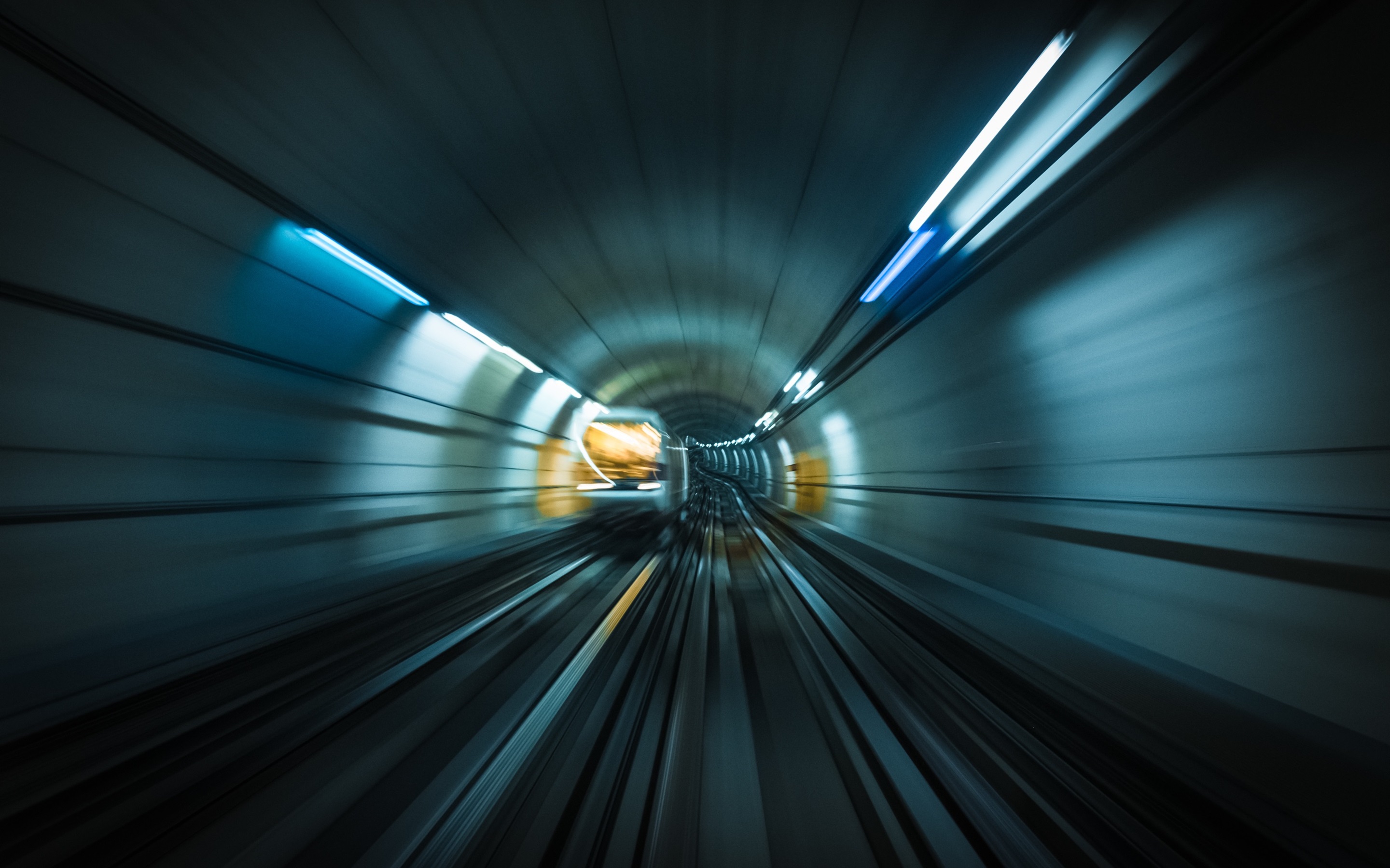 Wallpaper Metro, Rails, Movement, Train, Speed, Lights - Speed Blur - HD Wallpaper 