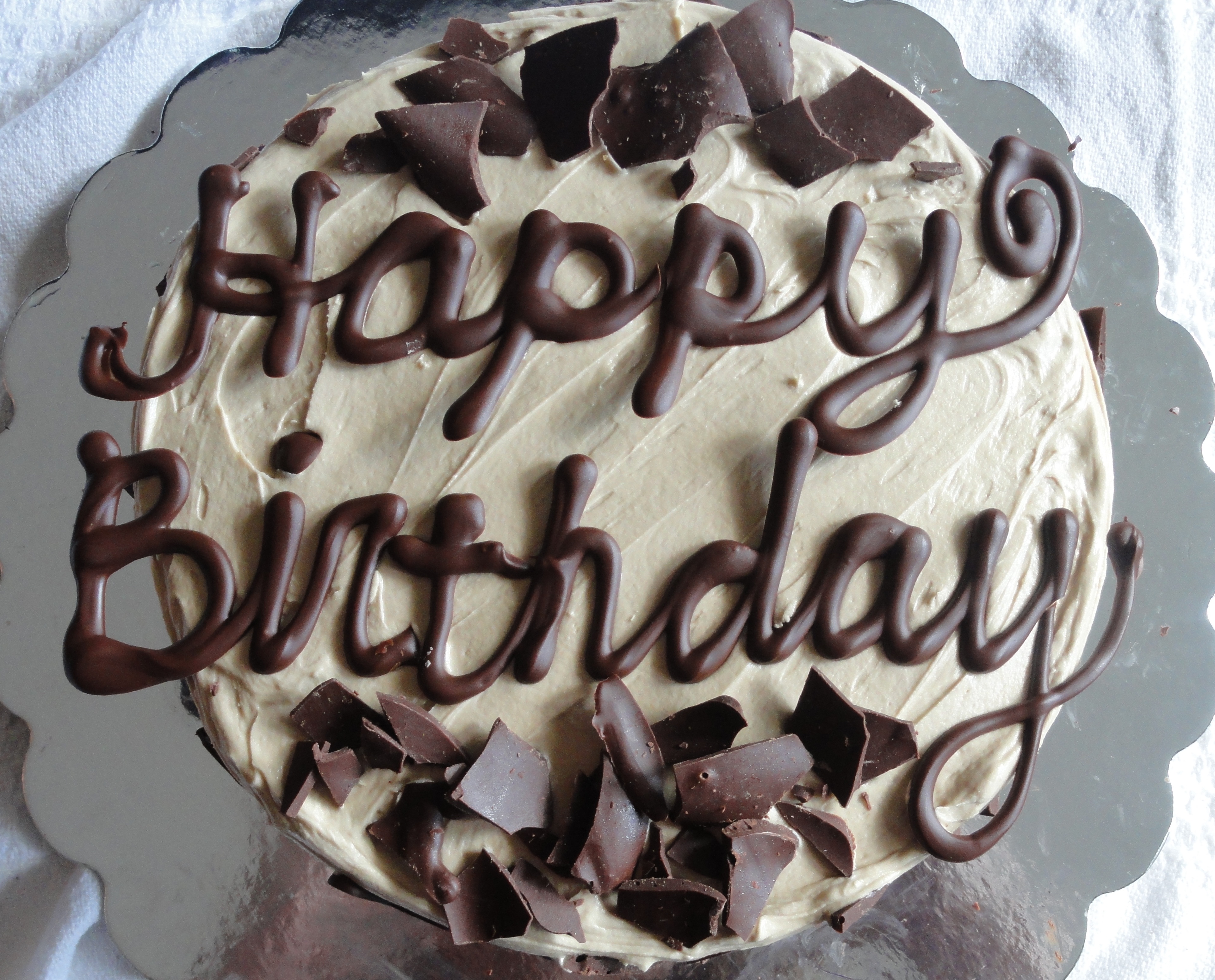 Happy Birthday Dark Chocolate Cake - HD Wallpaper 