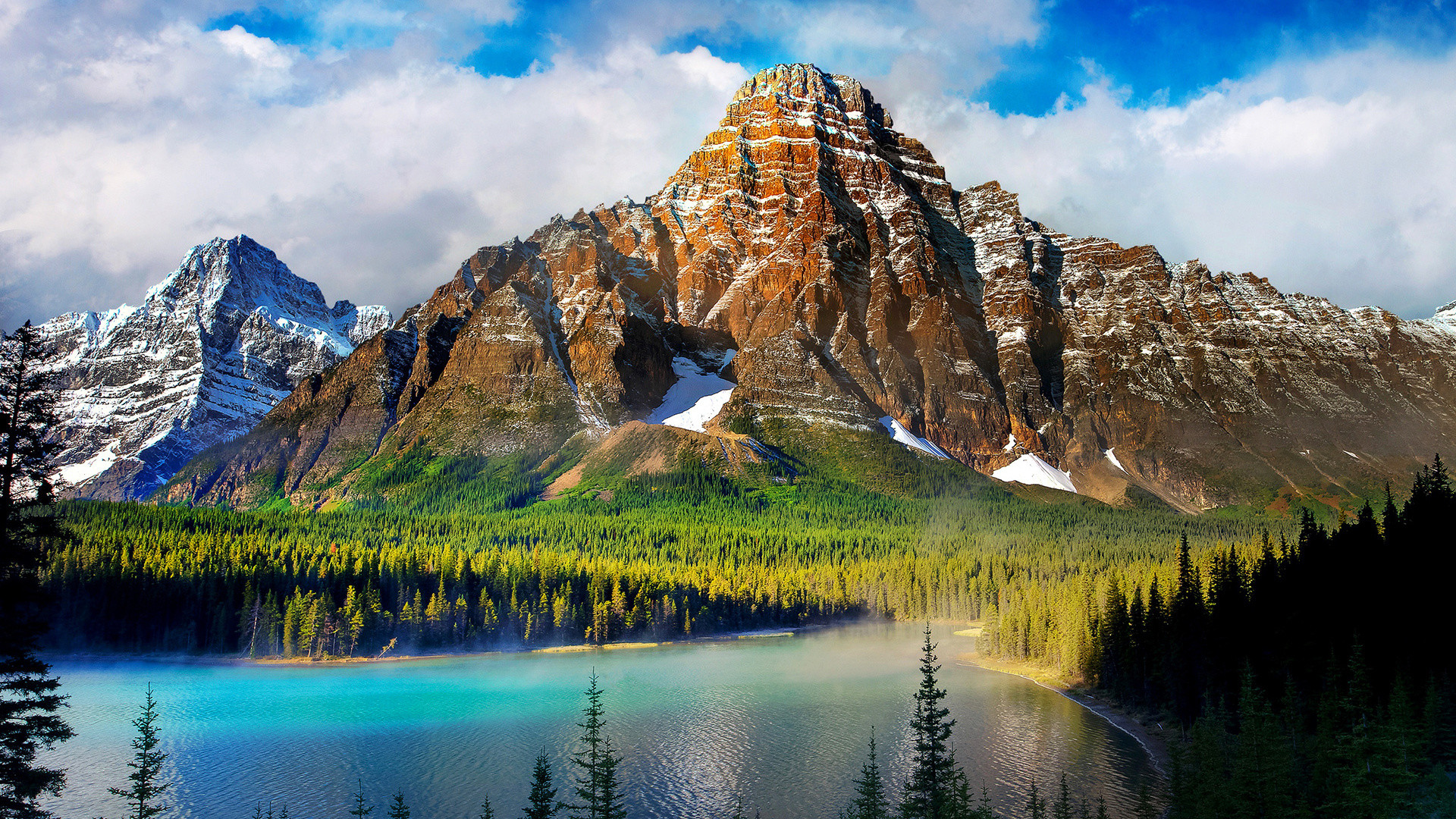 Beautiful Scenery, Mountains, Lake, Nature, Windows - Windows 10 Background Nature - HD Wallpaper 