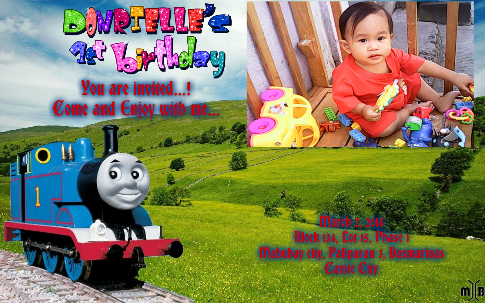 Donels Birthday - Thomas And Friends Background Birthday - HD Wallpaper 