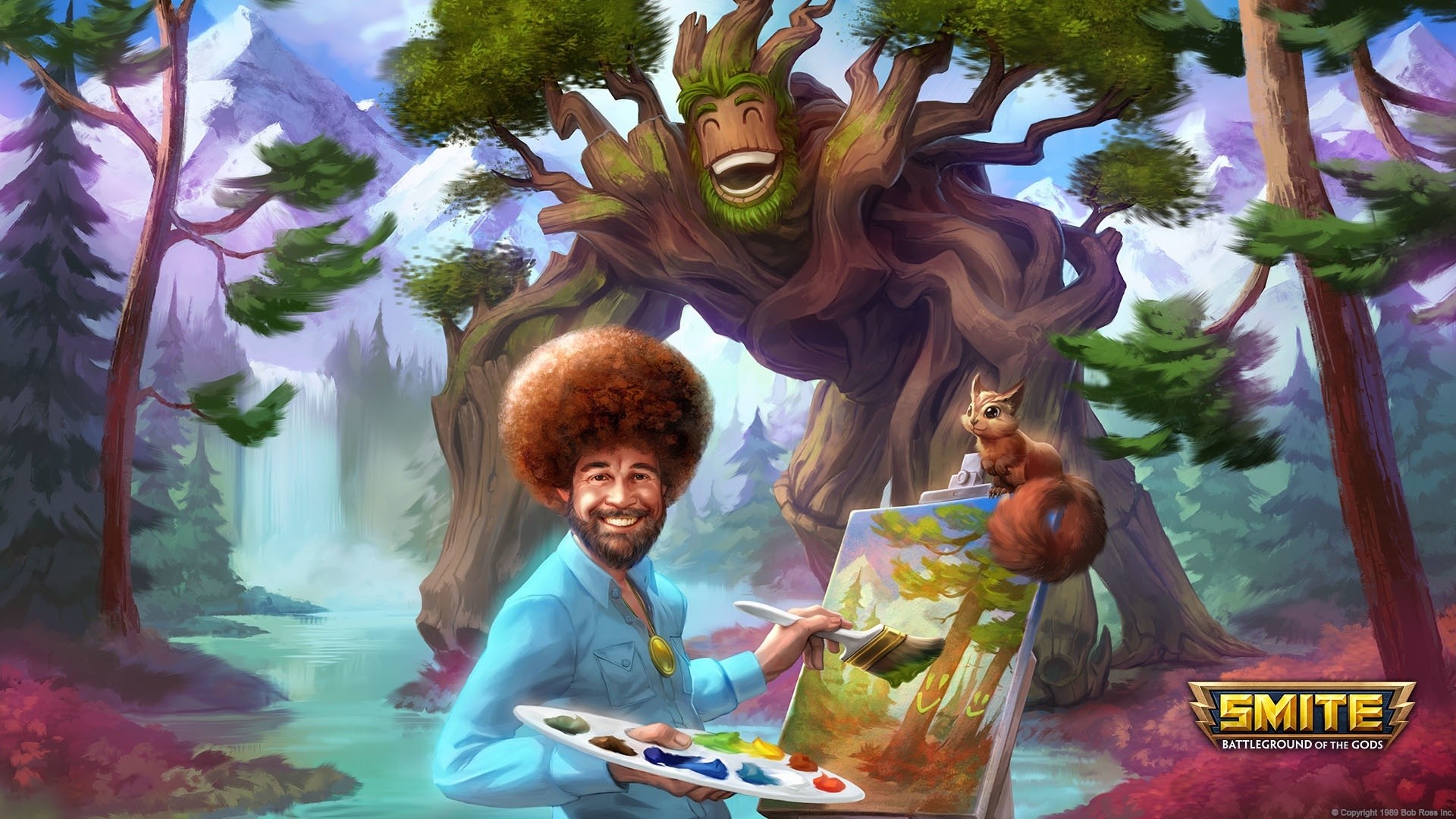 1920x1080, Smite - Bob Ross Sylvanus Skin - HD Wallpaper 