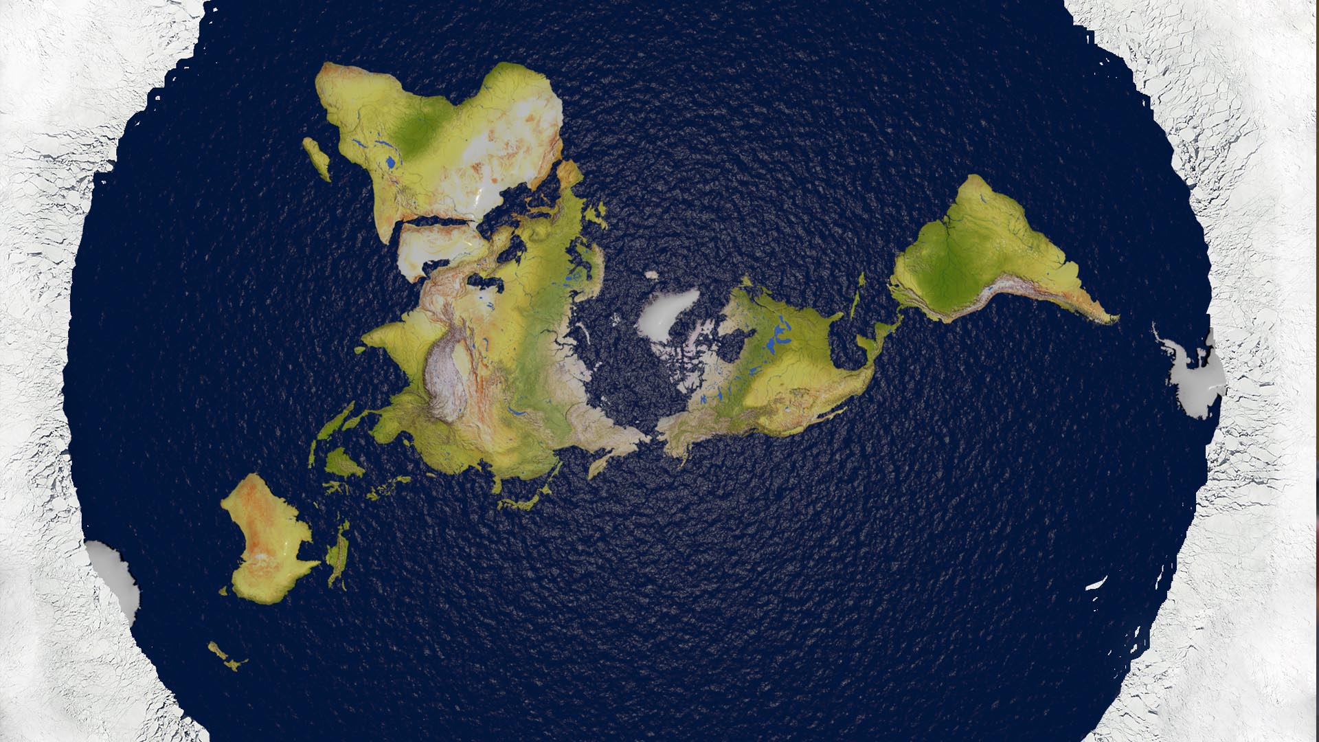Realistic Flat Earth Map - HD Wallpaper 