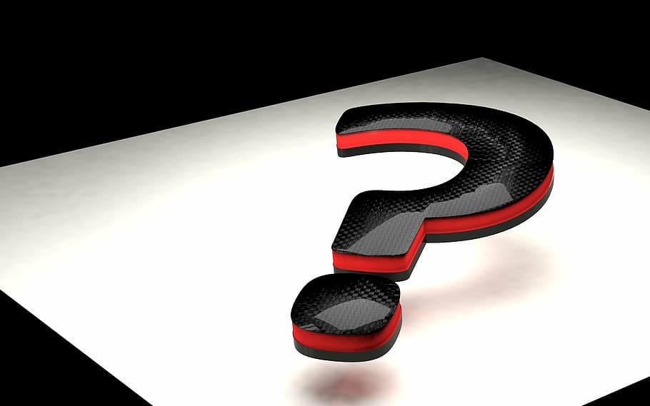 Black And Red Question Mark 3d Illustration, Font, - Issue Hd - HD Wallpaper 