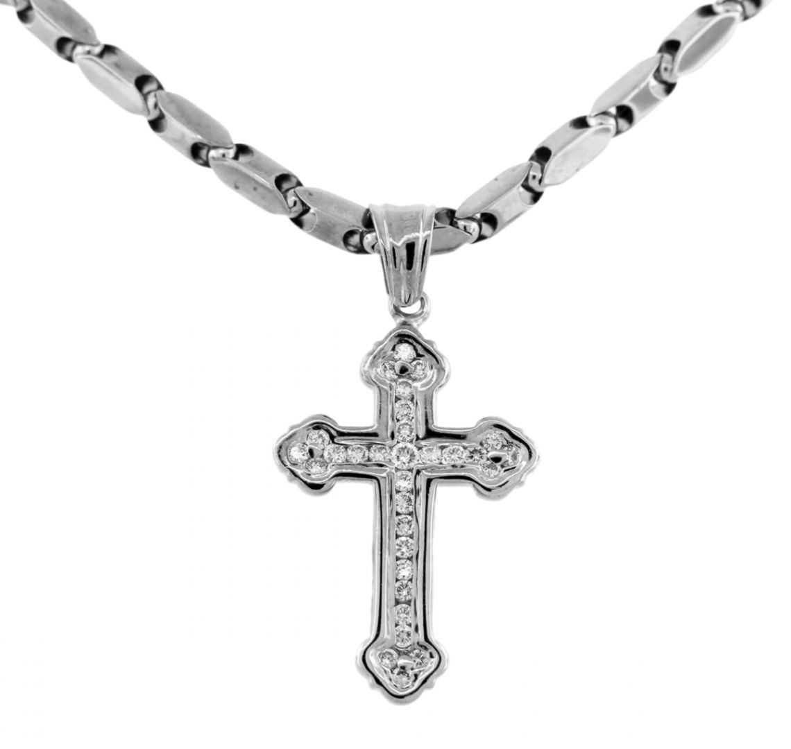 Cross With Chain Wallpaper Hd Wallpapersafari - Cross Chain - HD Wallpaper 