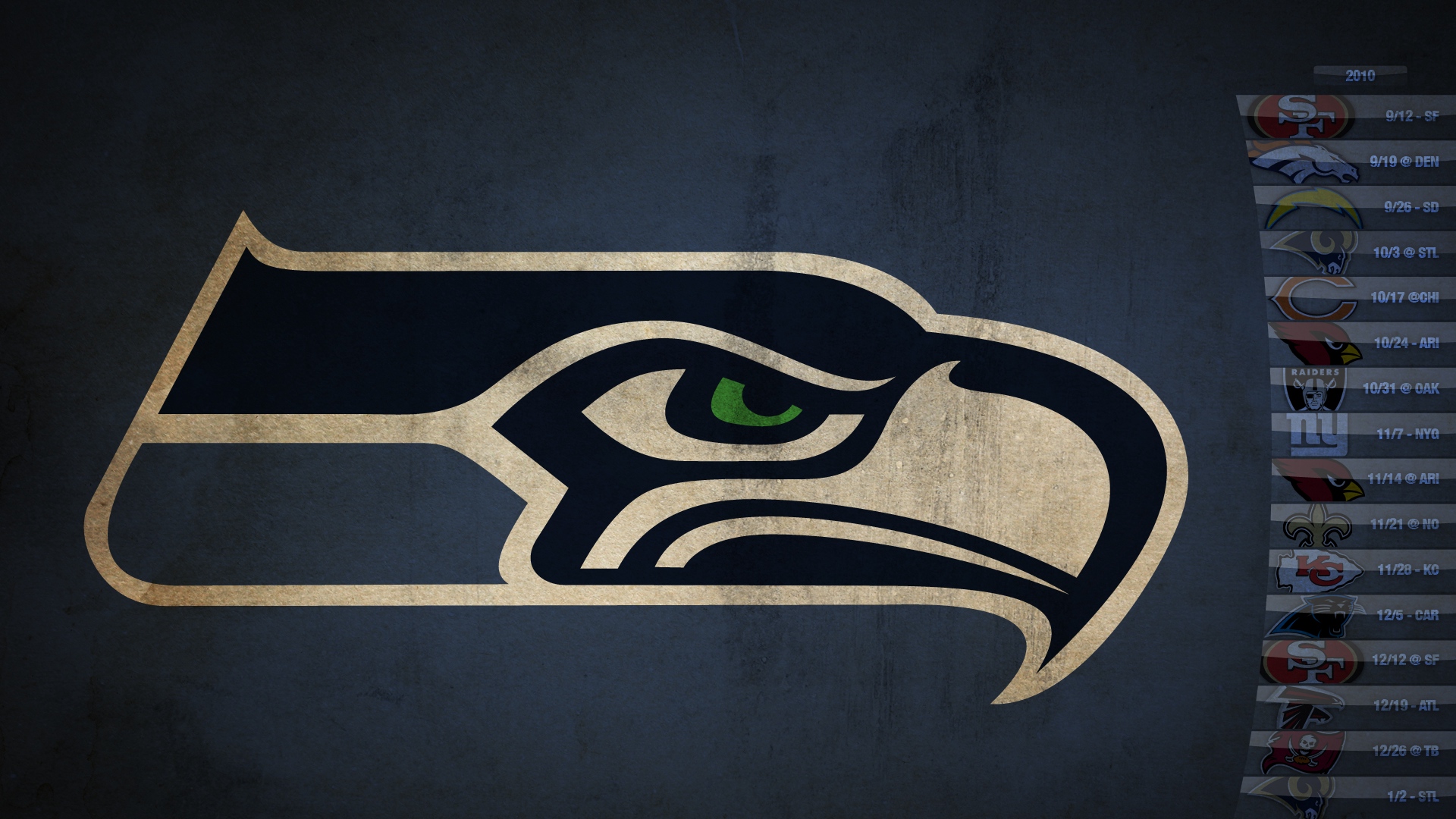 Wallpaper Seattle Seahawks, Football Club, Seattle, - Seahawks Green And Blue - HD Wallpaper 