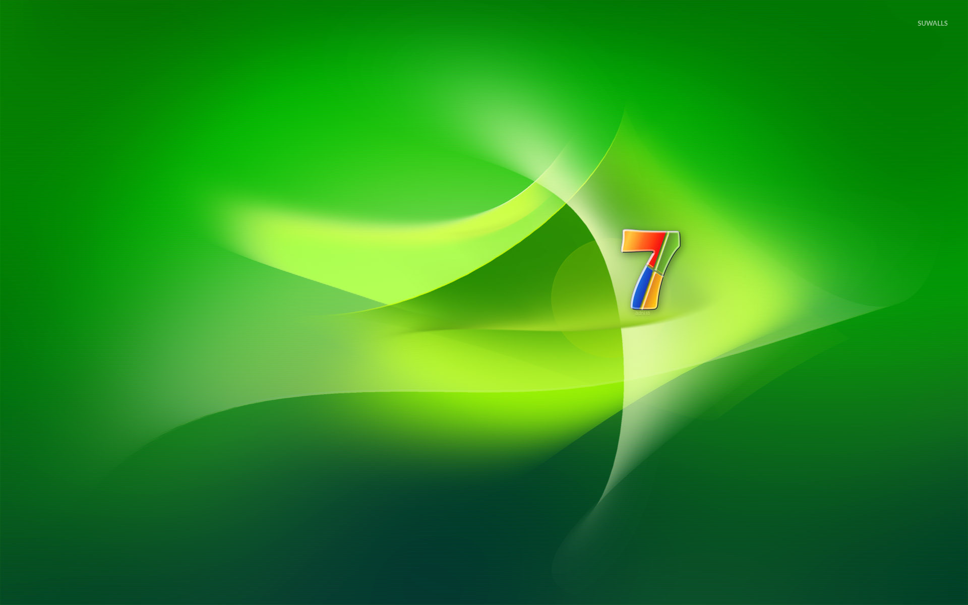 Windows 7 Wallpaper Green - HD Wallpaper 