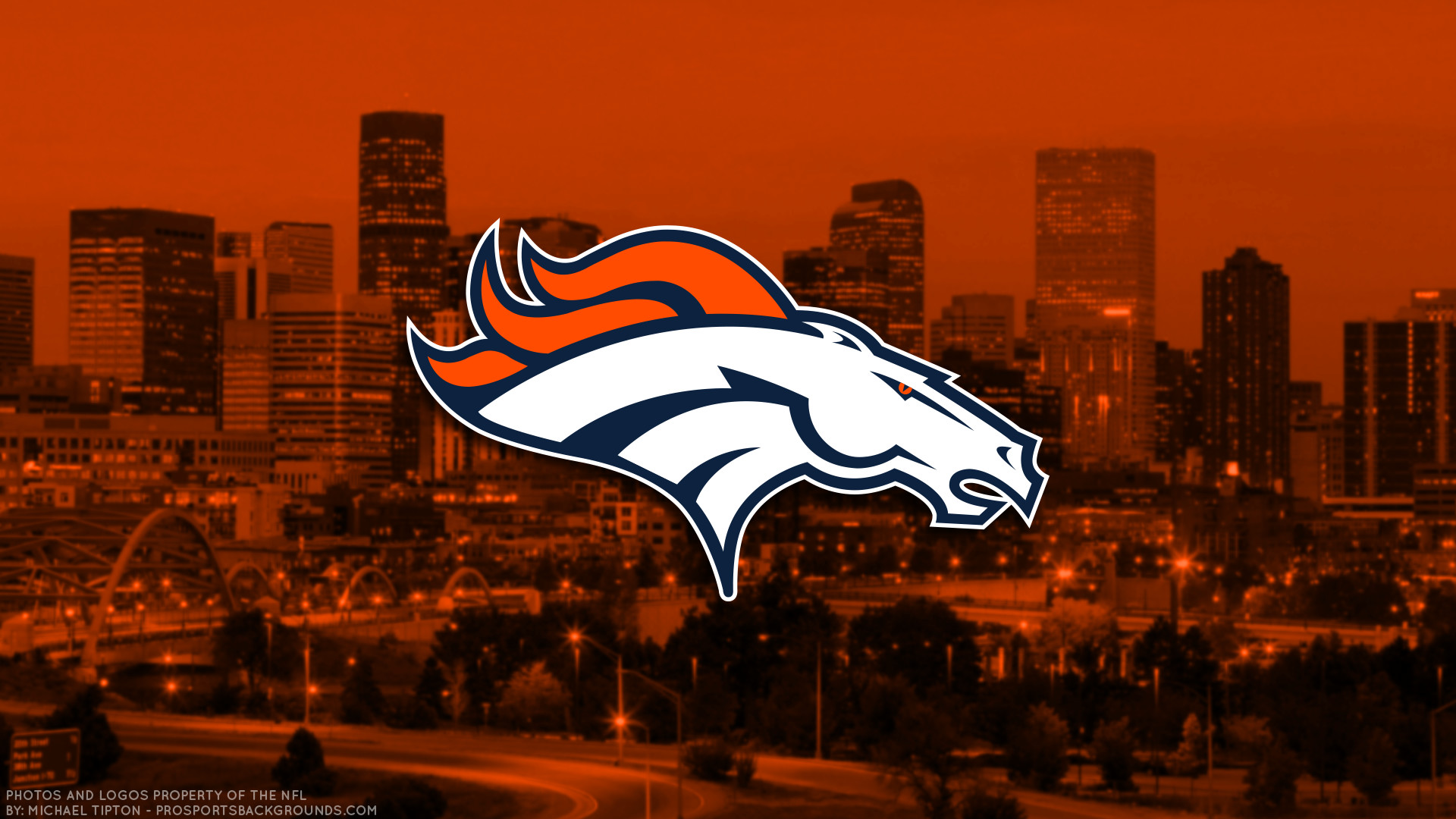 Denver Broncos 2017 Football Logo Wallpaper Pc Desktop - Denver Broncos Wallpaper Iphone - HD Wallpaper 