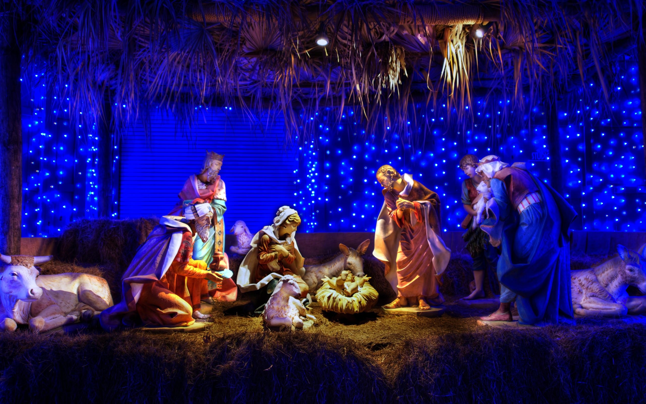 Free Christmas Nativity Scene, Computer Desktop Wallpapers, - Christmas Crib Images Hd - HD Wallpaper 