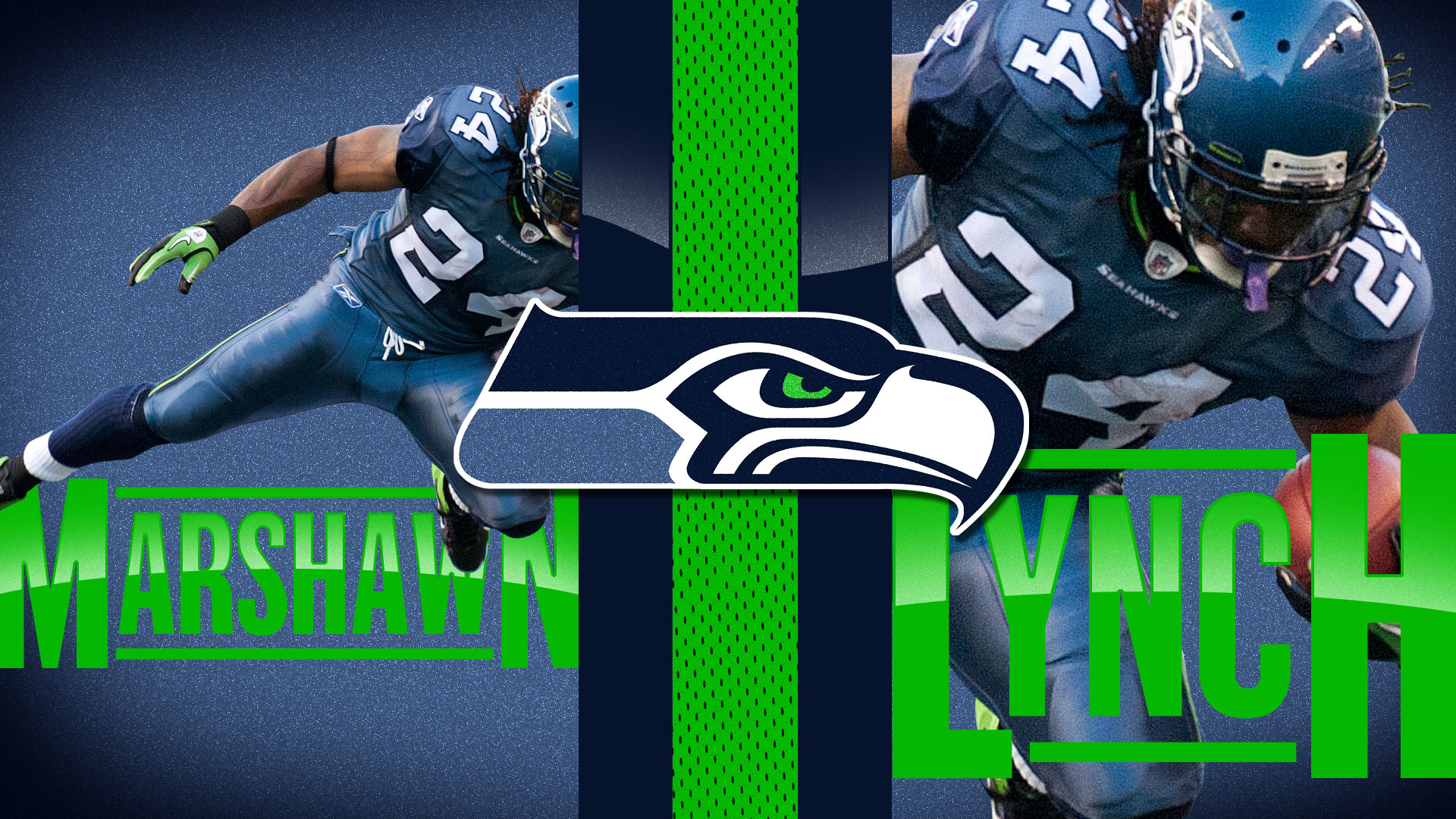 Marshawn Lynch Seattle Seahawks 2014 Wallpaper - Marshawn Lynch Wallpaper Laptop - HD Wallpaper 