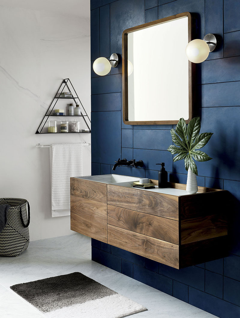 Dark Blue Wall Bathroom 800x1061 Wallpaper teahub.io