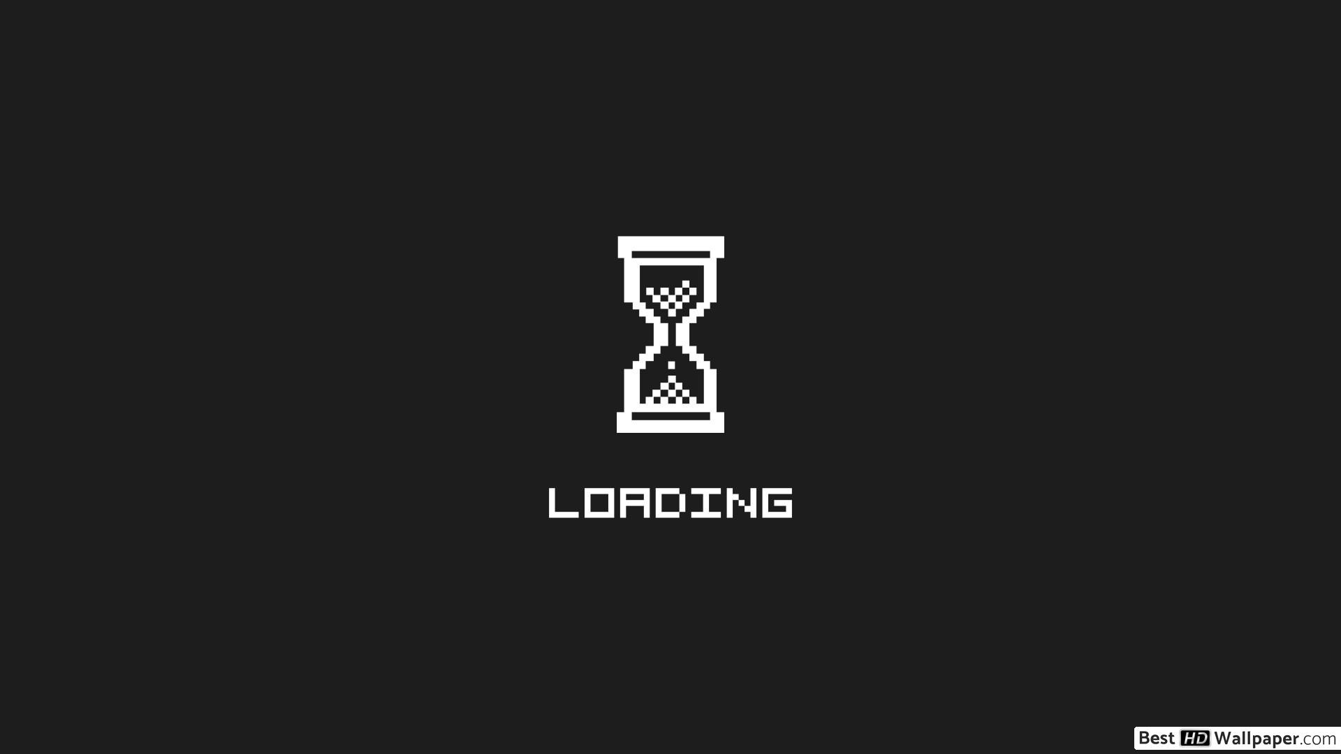 Download Black And White Pixel Loading Hourglass Wallpaper - Emblem - HD Wallpaper 