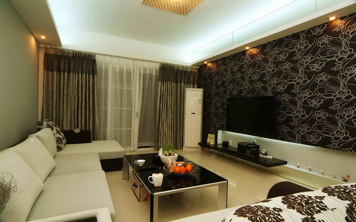 Modern Living Room Wallpaper Design Ideas - Simple Interior Design Ideas Living Room - HD Wallpaper 