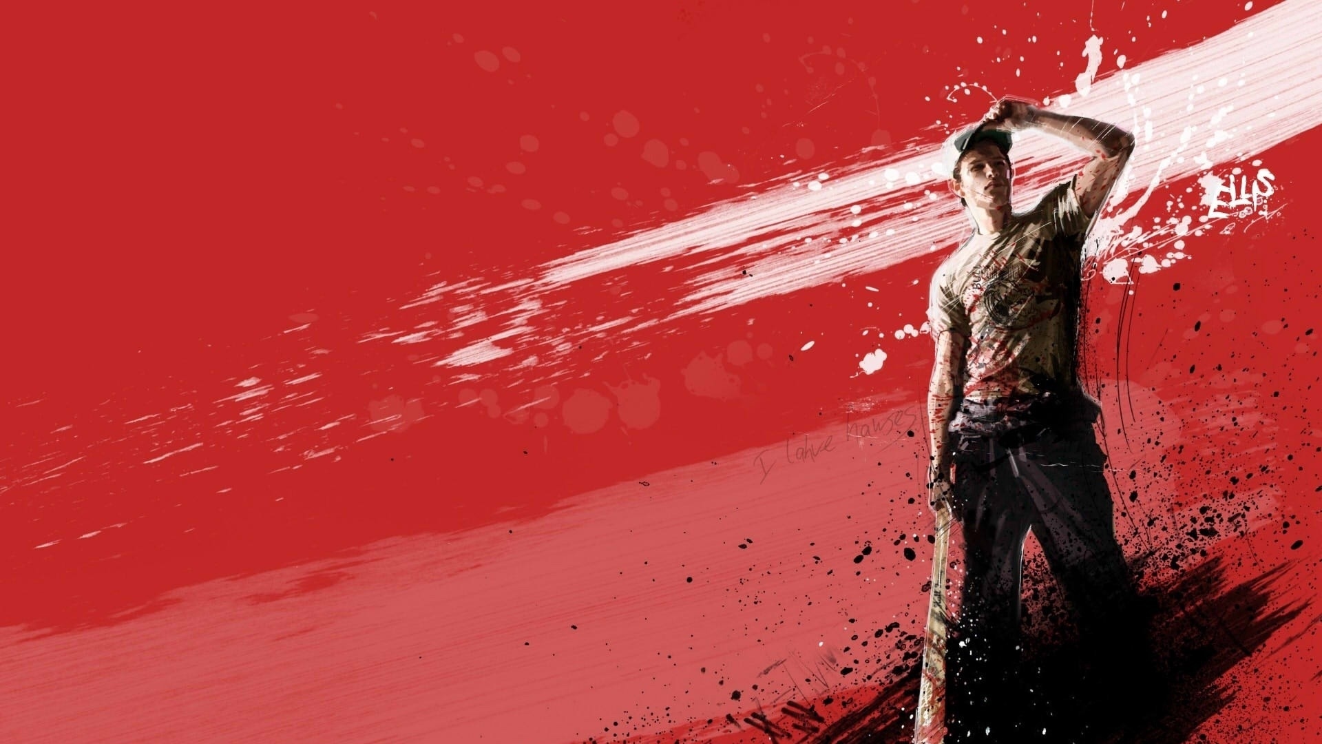 Wallpaper Boy, Red, Style, Design, Graffiti - Left 4 Dead 2 Wallpaper Hd - HD Wallpaper 
