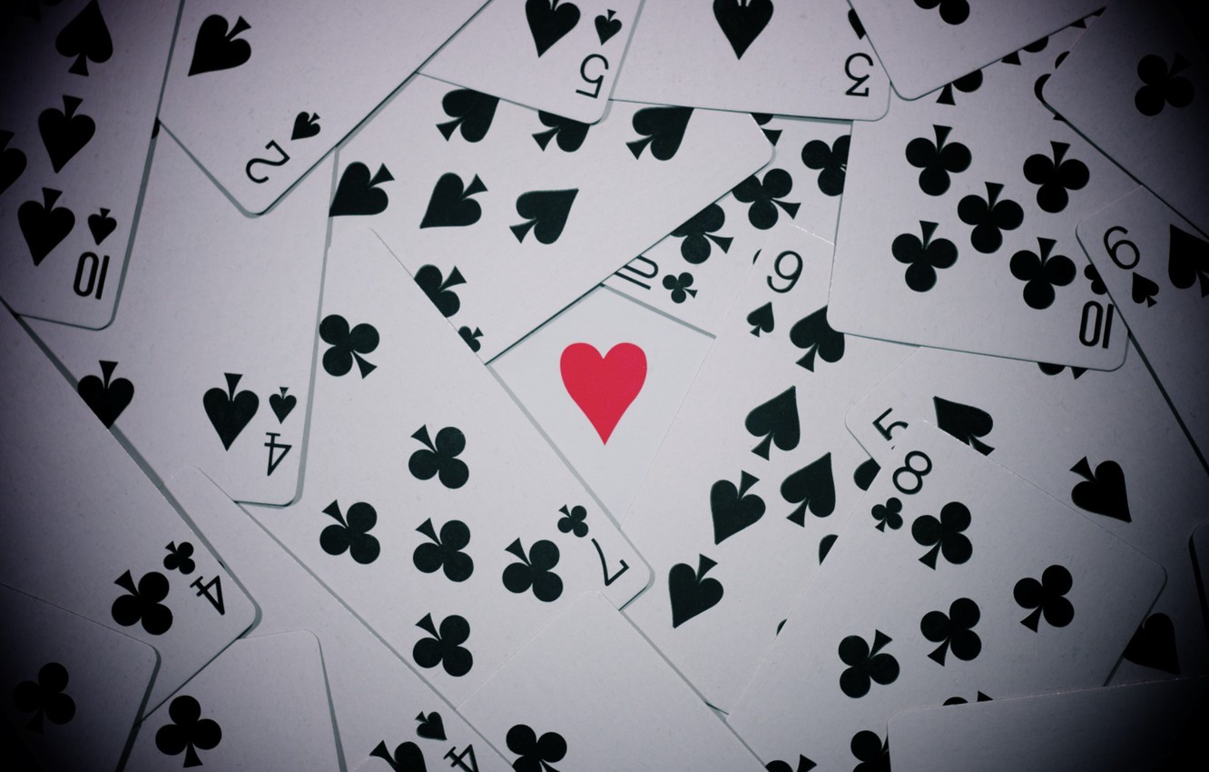 Photo Wallpaper Card, Mood, Heart, Ace, Suit, Mood - Playing Cards Desktop Backgrounds - HD Wallpaper 