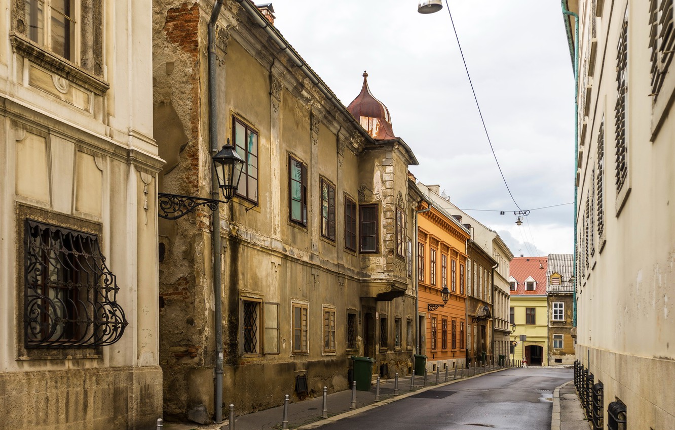 Photo Wallpaper Street, Home, Lane, Croatia, Zagreb - Хорватия Улицы - HD Wallpaper 