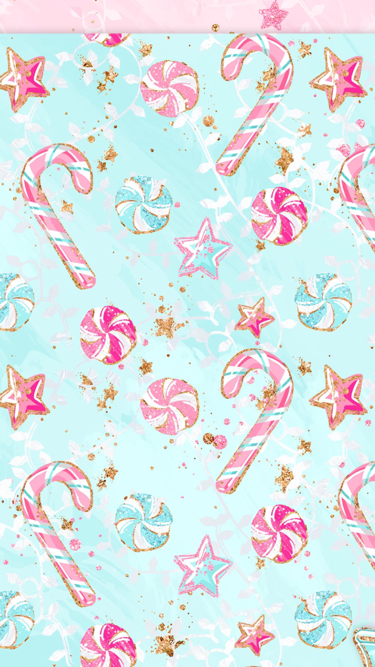 Cute Candy Cane Background - HD Wallpaper 