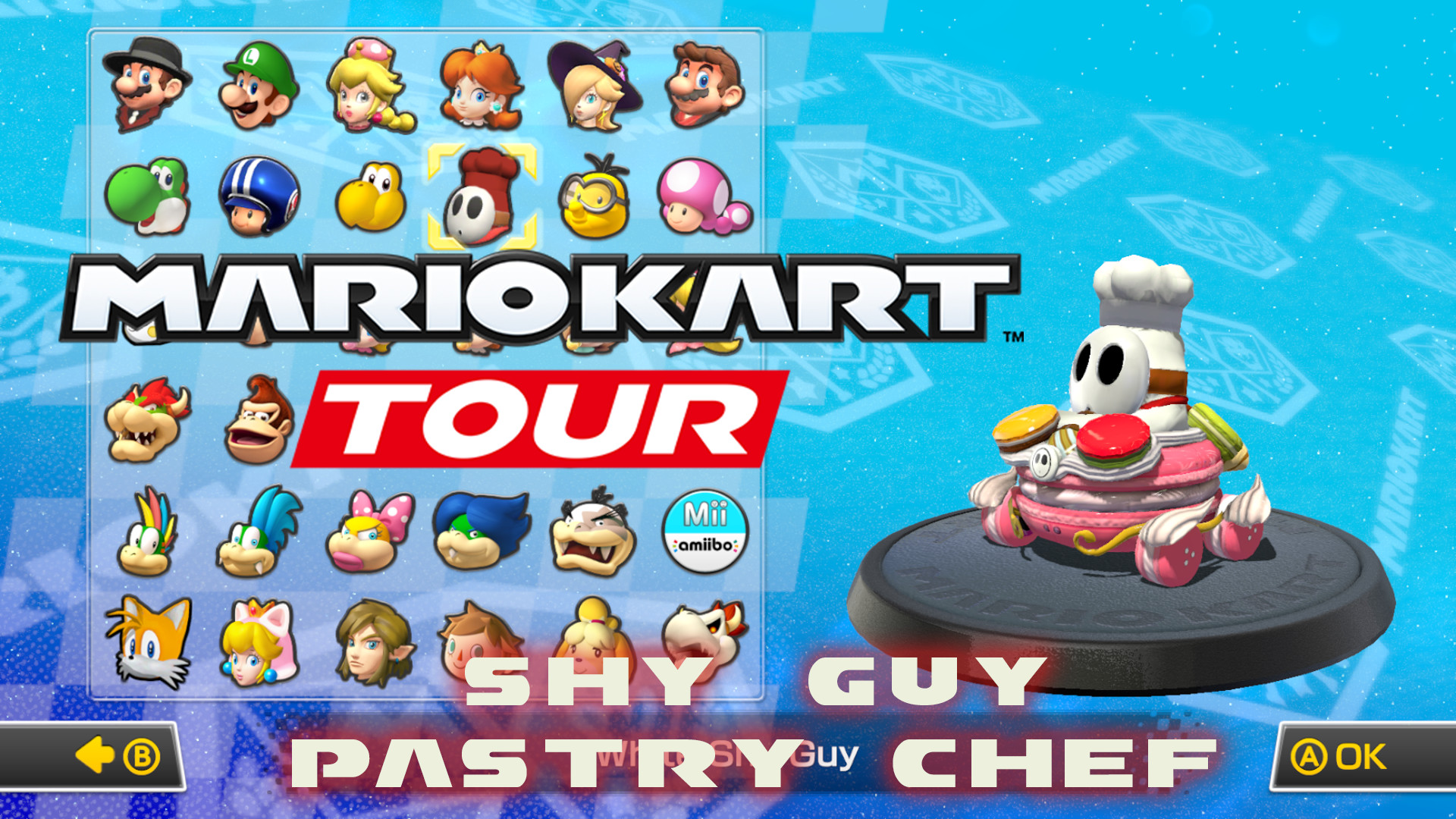 Shy Guy Pastry Chef From Mkt - Super Mario Kart Tour Peachette - HD Wallpaper 
