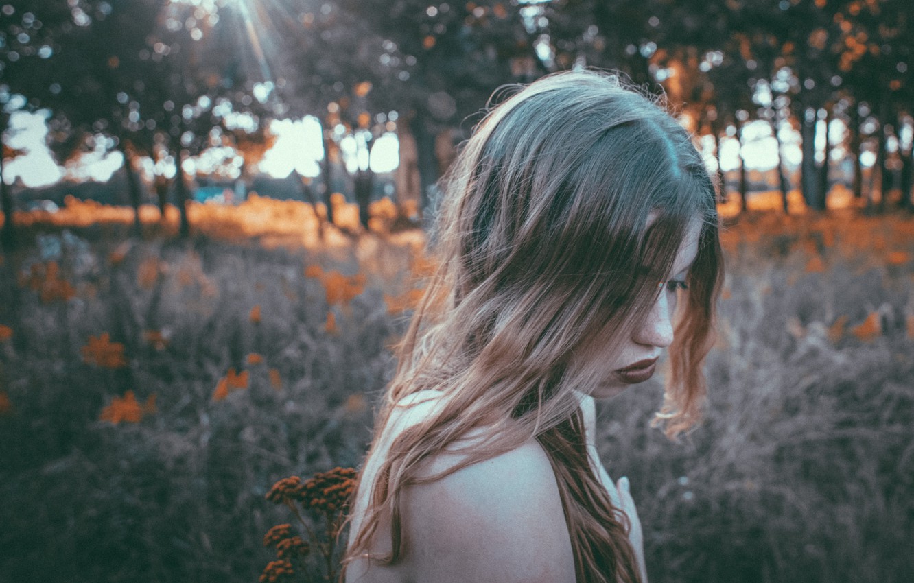 Photo Wallpaper Girl, Nature, Daria - Girl - HD Wallpaper 