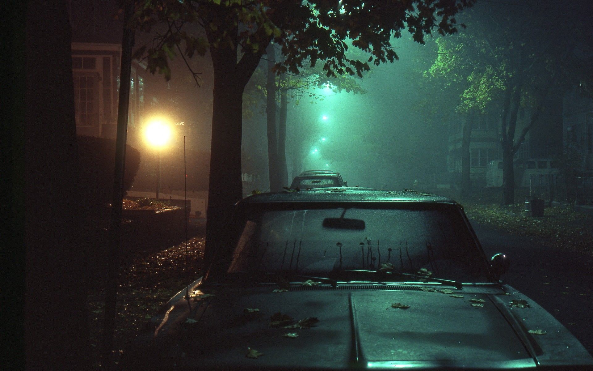 1920x1200, Dark Night Cars Mist Urban City Lights Vehicles - 40 Acre Mule Goodnight & Good Luck - HD Wallpaper 