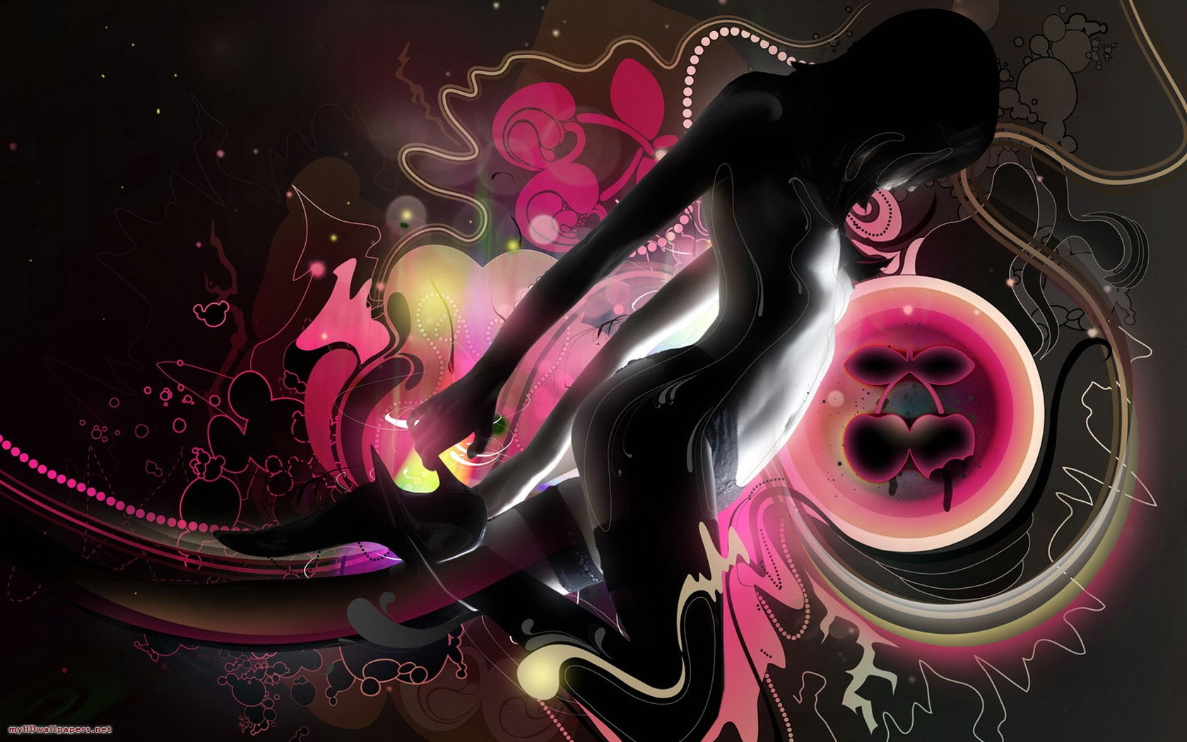 Dancing Girl Graphics - Dancing Girl Abstract Hd - HD Wallpaper 