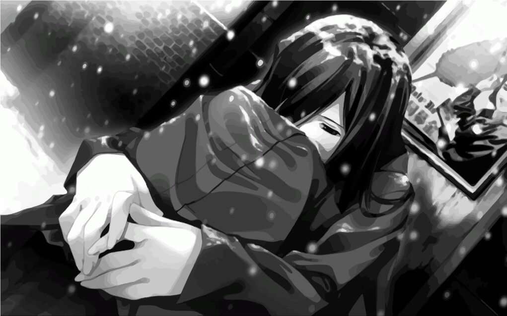 Sad Anime Girl Crying Alone Wallpaper - Girl And Boy Anime Sad - 1021x638  Wallpaper 