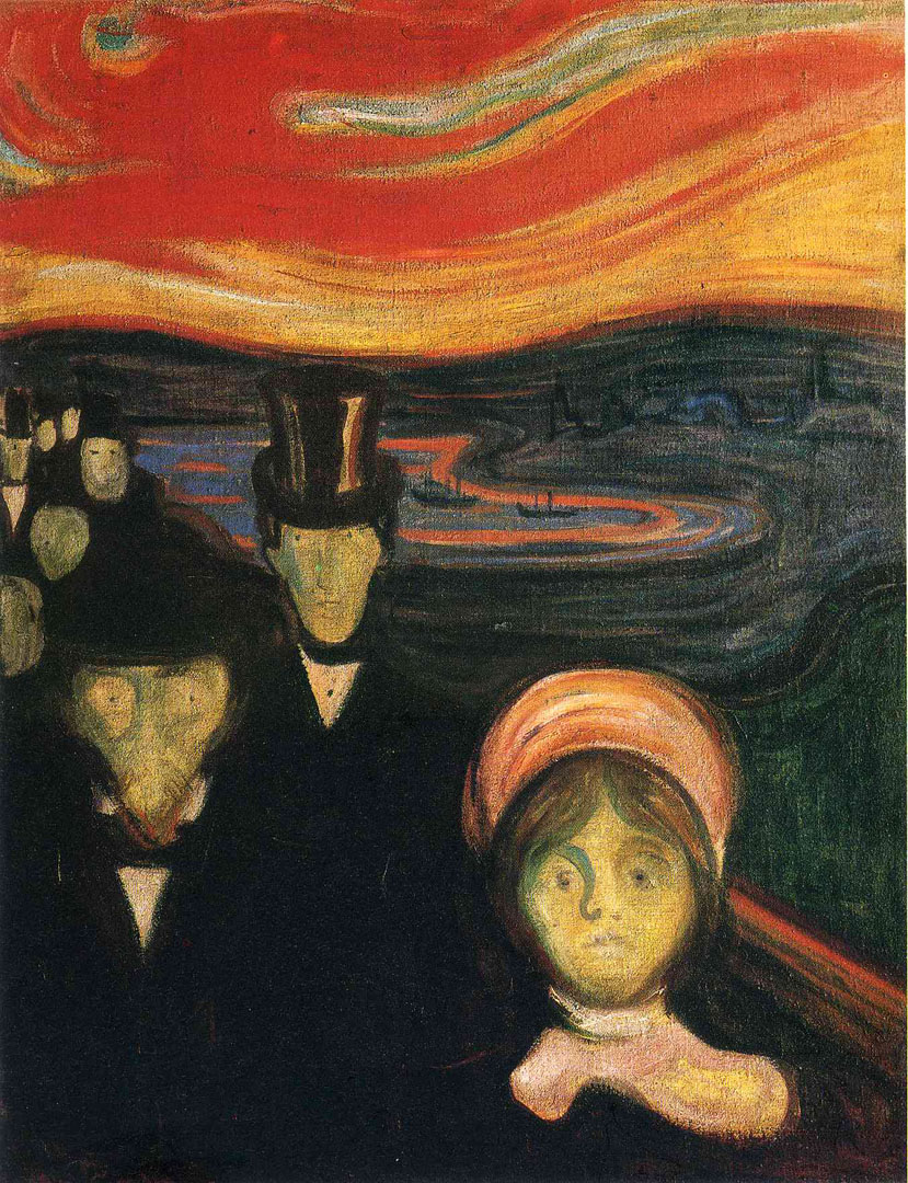 Anxiety - Edvard Munch Anxiety - HD Wallpaper 