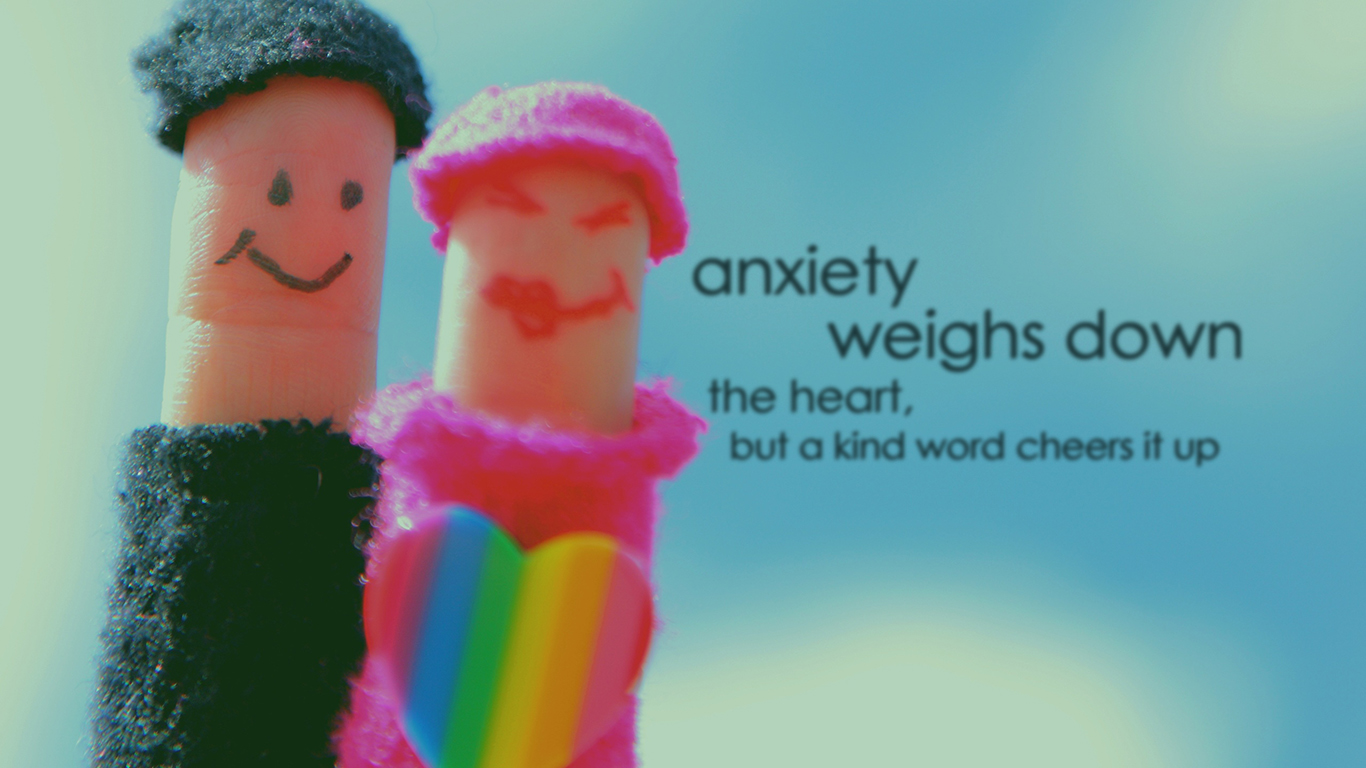 Anxiety Weighs Down The Heart But Kind Word Cheers - Love Finger - HD Wallpaper 