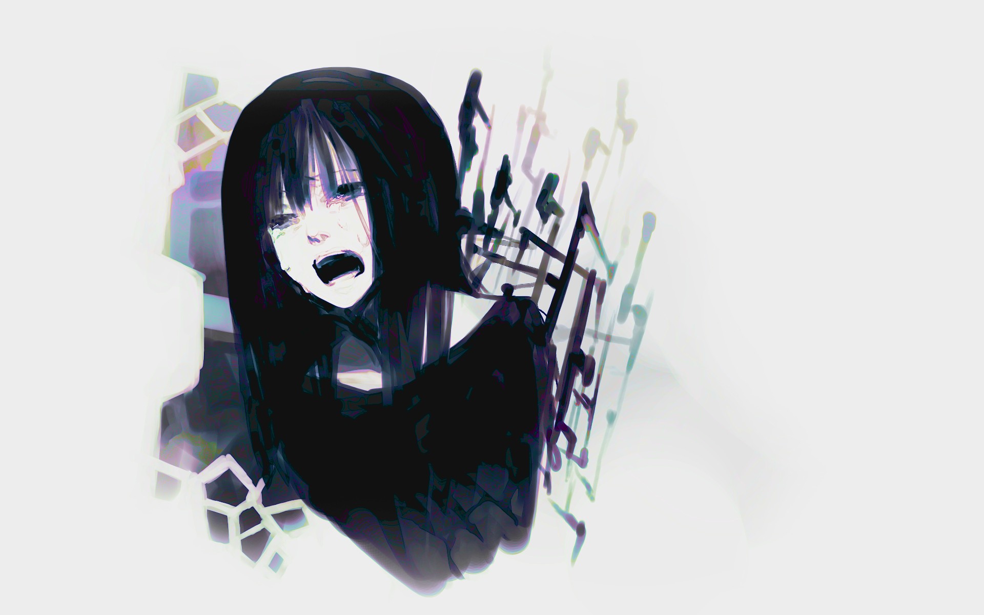Crying Anime Girl - HD Wallpaper 