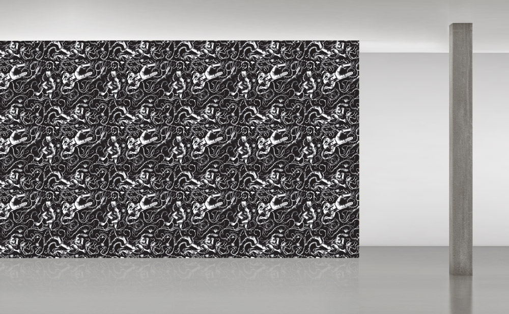 Bantjes 2009 Maharam Wallpaper - Monochrome - HD Wallpaper 