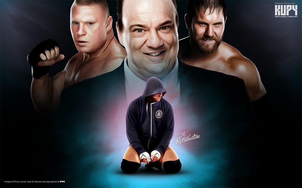 Cm Punk Wallpaper - Paul Heyman Brock Lesnar Cm Punk - HD Wallpaper 