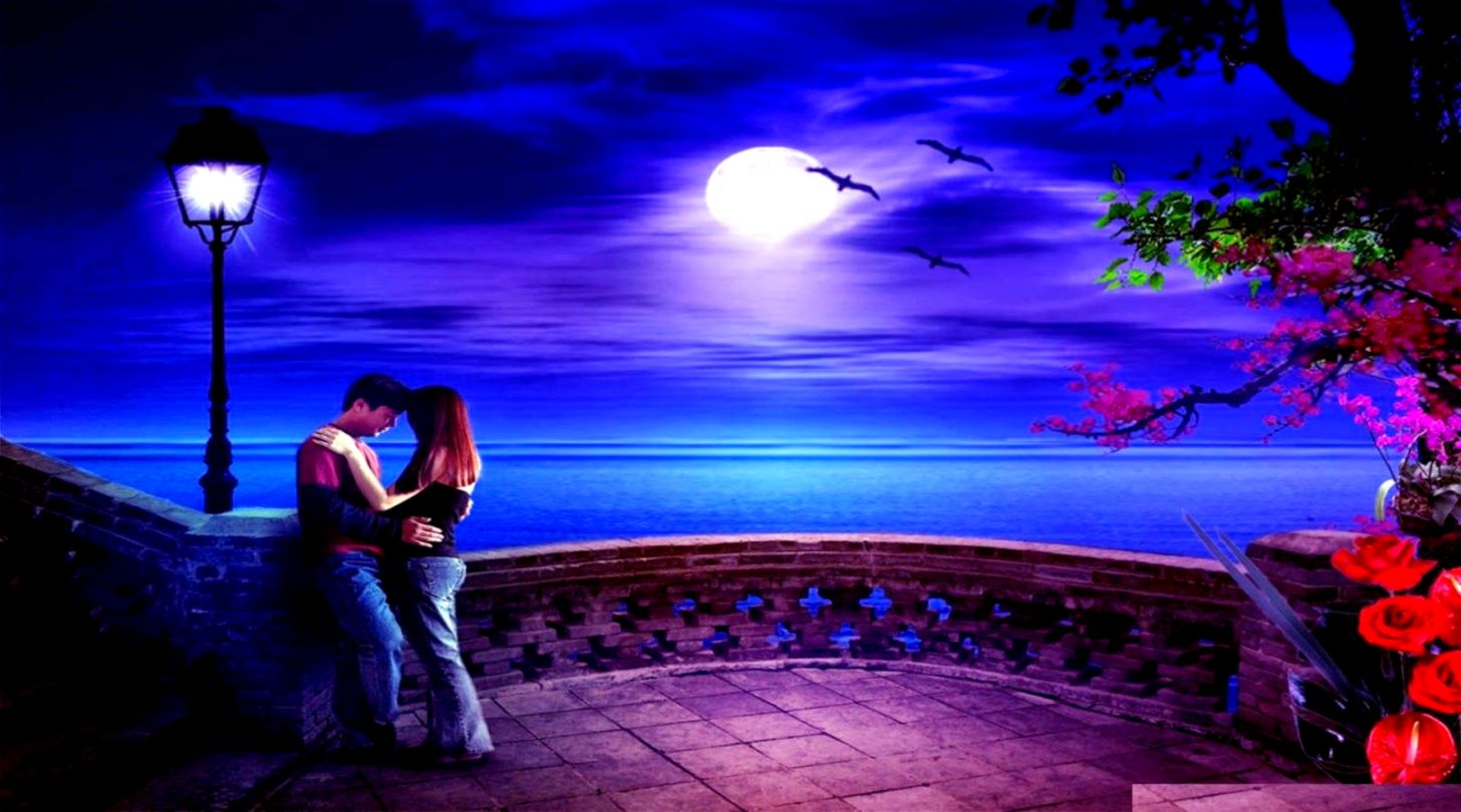 Romantic Night With Gf Romantic Wallpapers Free Download - Love Romantic Picsart Background - HD Wallpaper 