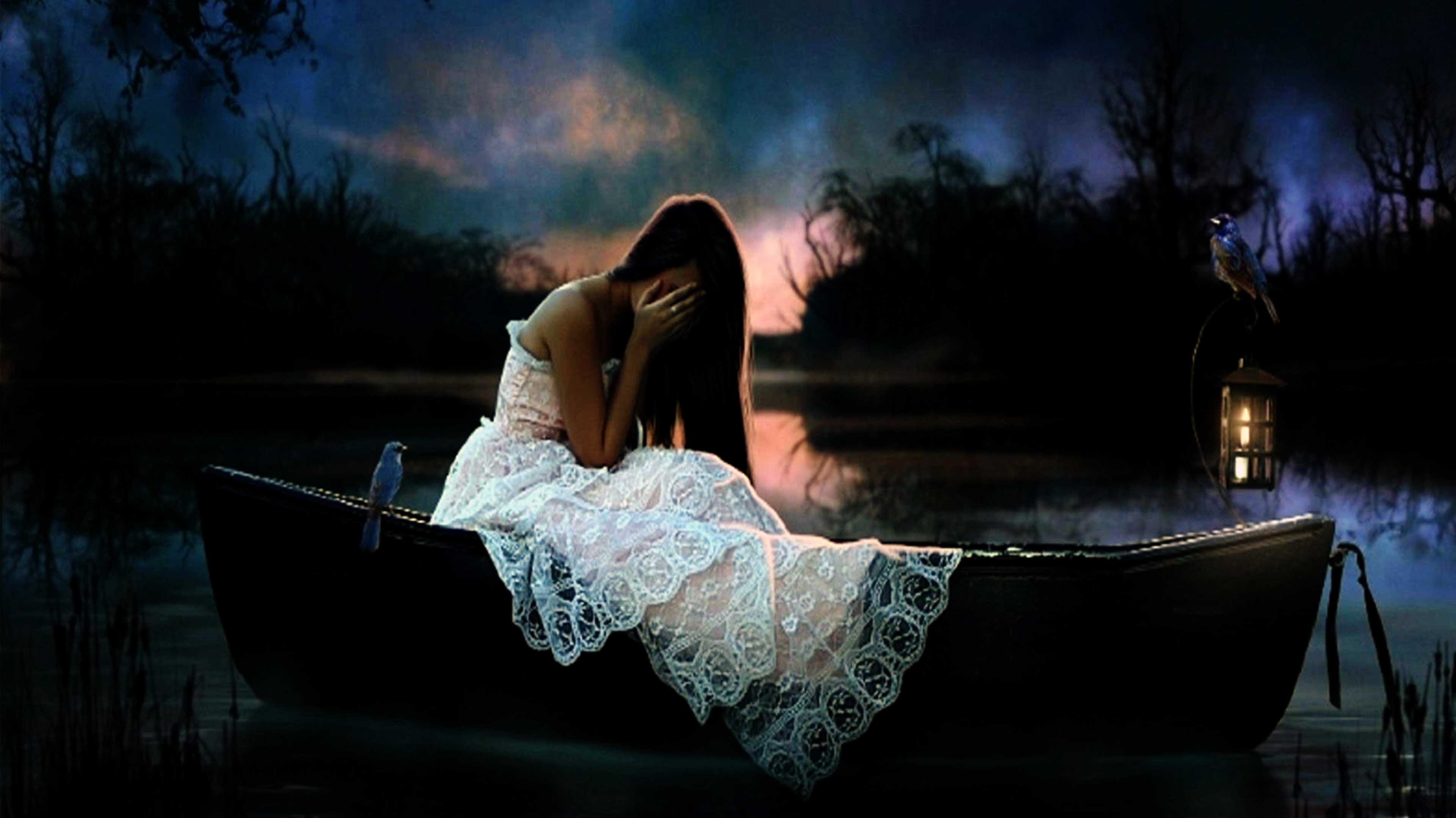 Sad Girl Images - Sad Girl Sitting Alone Hd - HD Wallpaper 