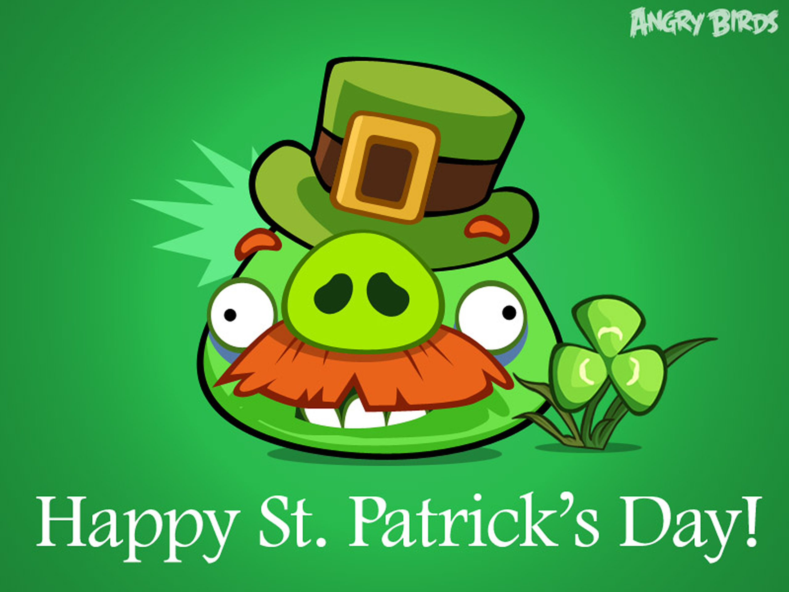 Angry Birds Pig Wallpaper Hd - Angry Birds Seasons St Patricks Day - HD Wallpaper 