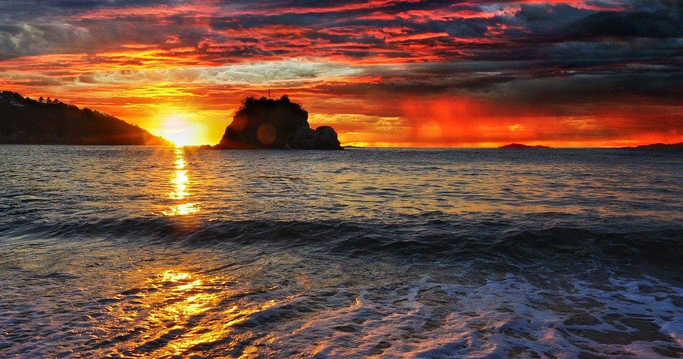 Most Beautiful Beaches In The World Sunset - HD Wallpaper 