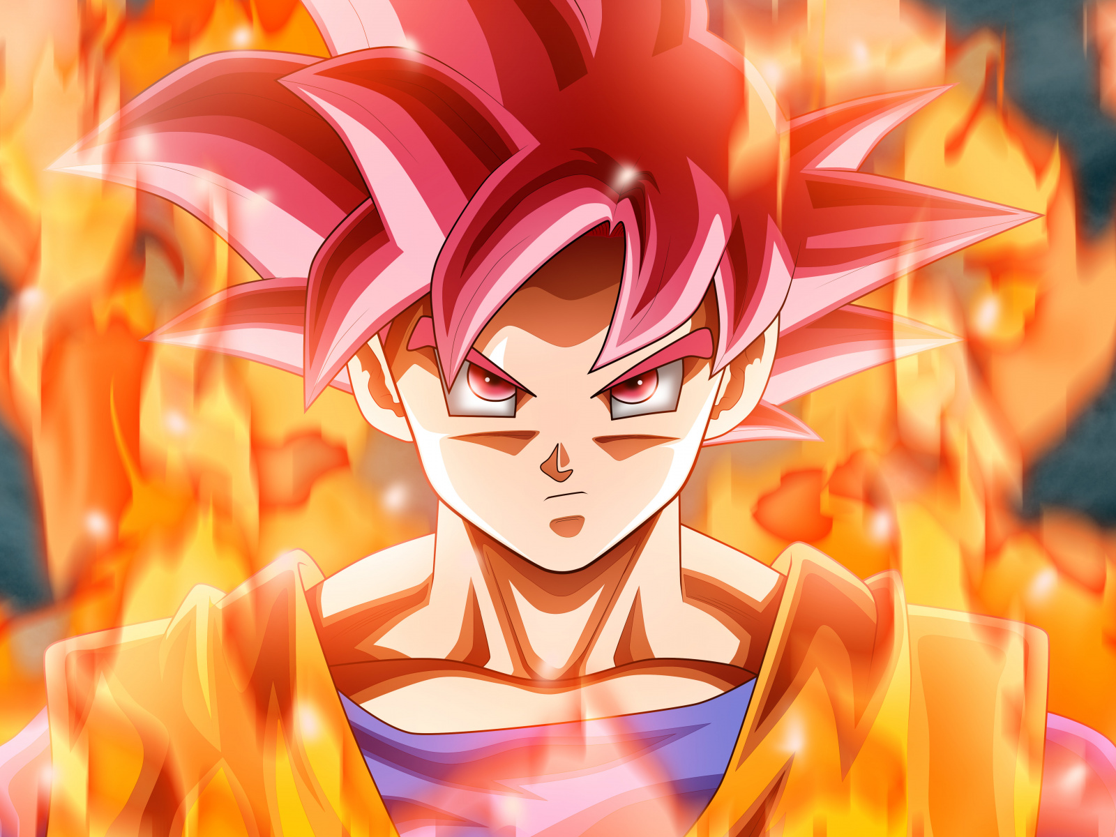 Goku, Fire, Dragon Ball Super, Anime, Wallpaper - Dragon Ball Super Goku Hd - HD Wallpaper 