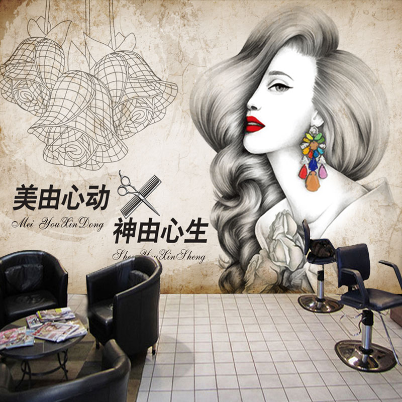 Hair Salon Wallpaper Fashion Styling Hair Salon Hairdressing - Beauty Salon Sketch Model - HD Wallpaper 