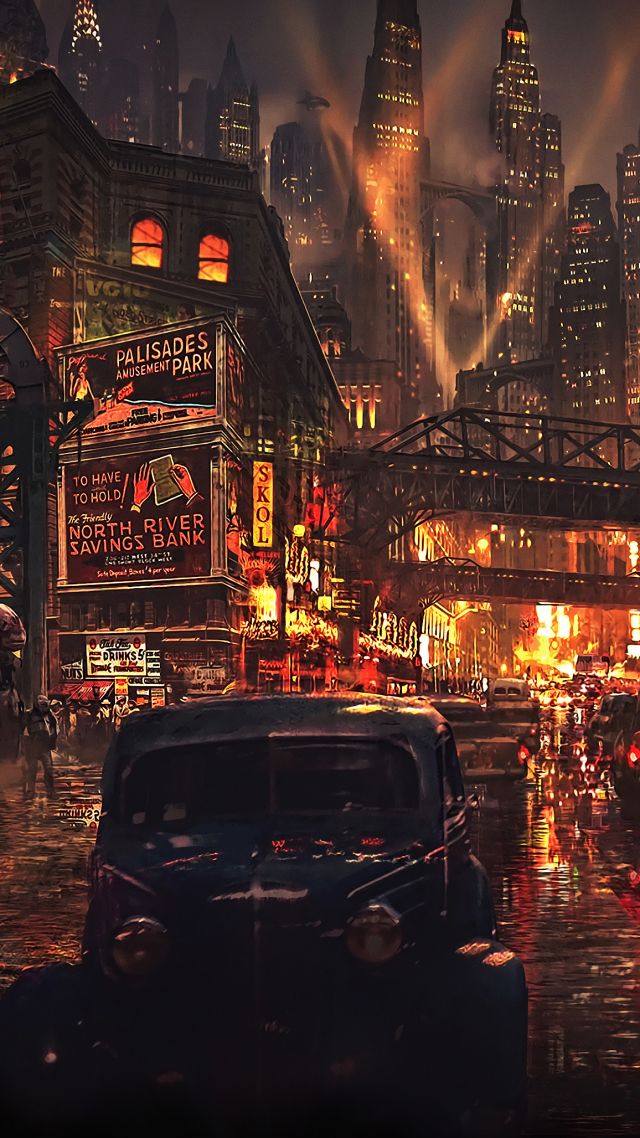 Futuristic, Cyberpunk, Future World, 4k - Bioshock Concept Art - 640x1138 Wallpaper Futuristic, Cyberpunk, Future World, 4k - Bioshock Concept Art - 640x1138 Wallpaper