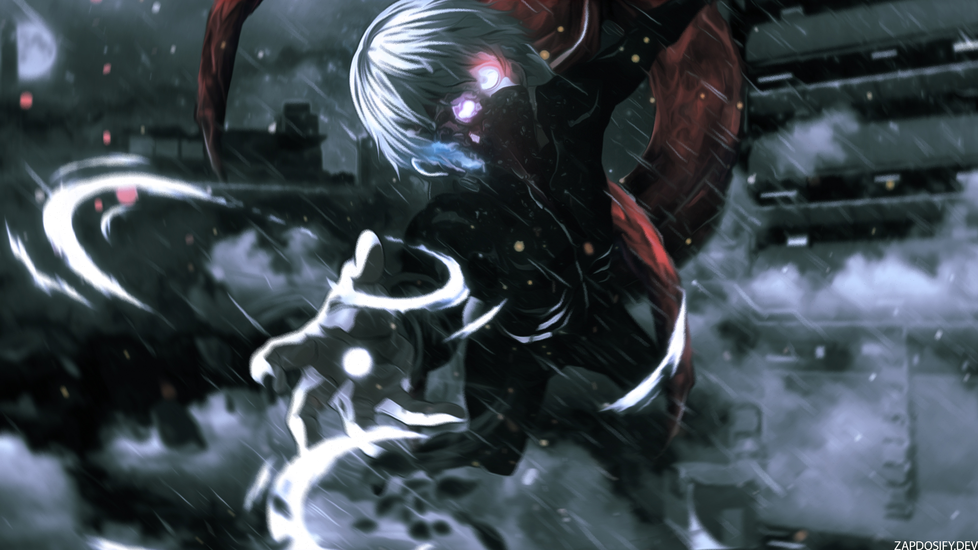 Tokyo Ghoul Kaneki Half Kakuja - HD Wallpaper 